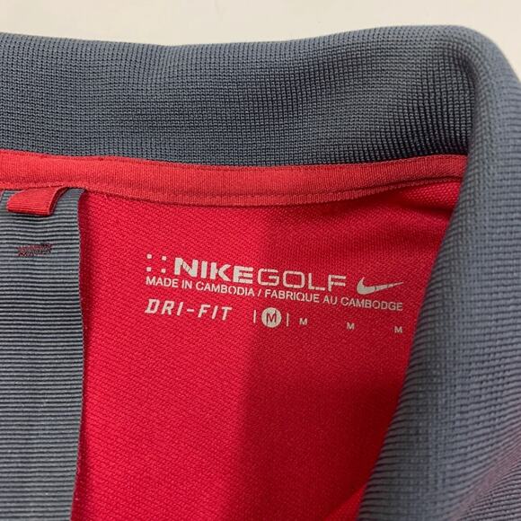 Nike Sweatshirt Mens M Medium Wine Red Golf Dri Fit Quarter Zip Pullover - Picture 5 of 13